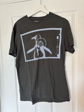 Vintage 55 Black Tee with Pale Blue Graphic